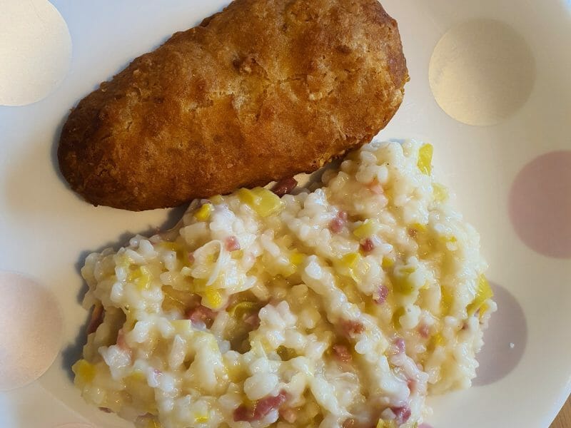 Cliquez pour zoomer ! Risotto poireaux et lardons Thermomix par Angie