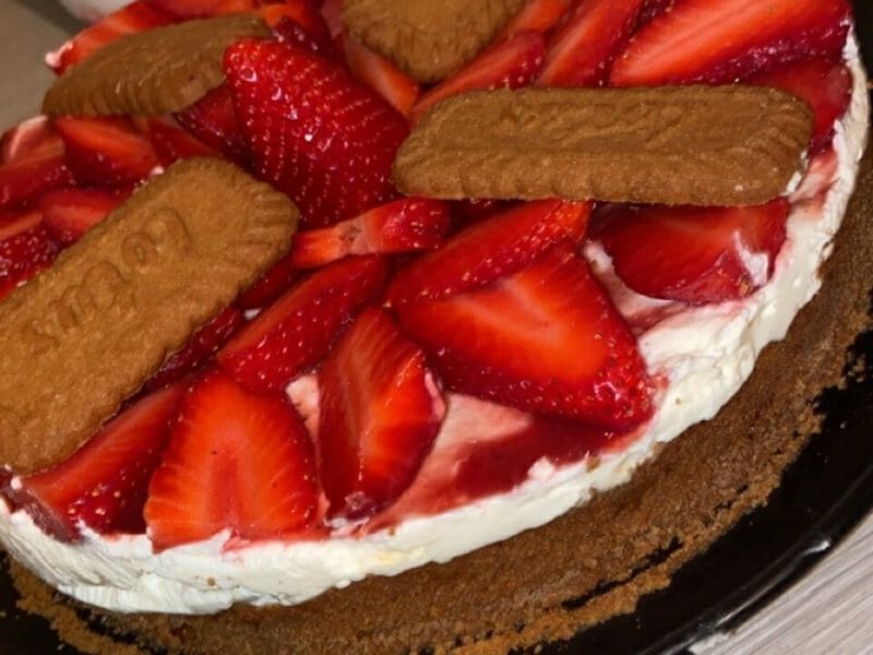 Cliquez pour zoomer ! Tarte aux fraises sans cuisson Thermomix par dounia-joumana