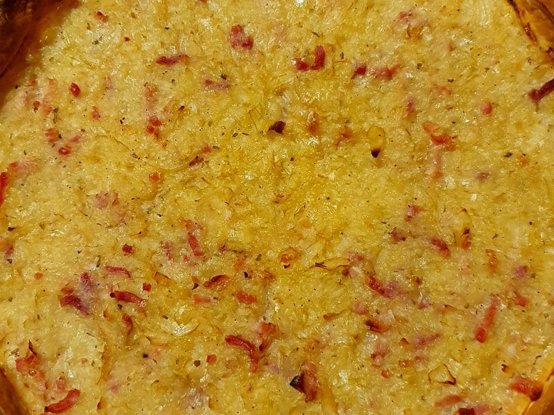 Cliquez pour zoomer ! Tarte aux oignons, lardons et moutarde douce Thermomix par carolinette_23