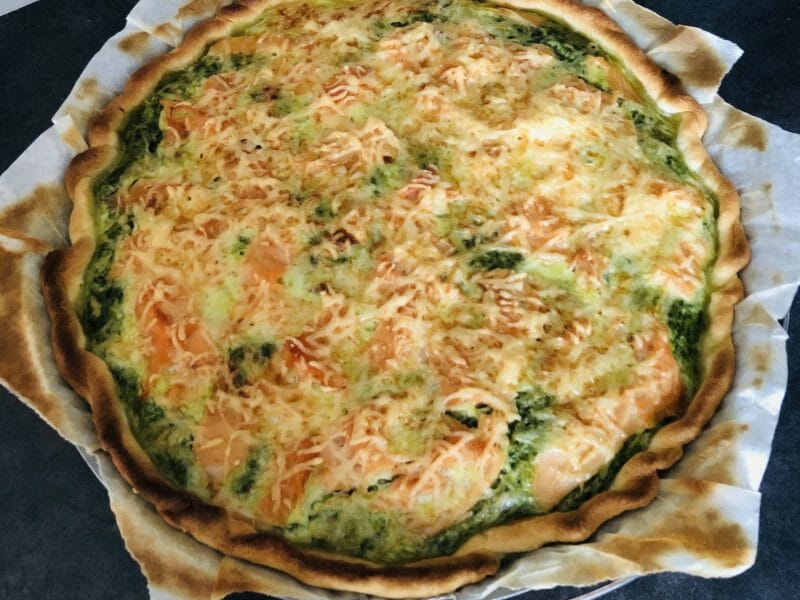 Cliquez pour zoomer ! Tarte épinards, saumon et chèvre Thermomix par agnes_71