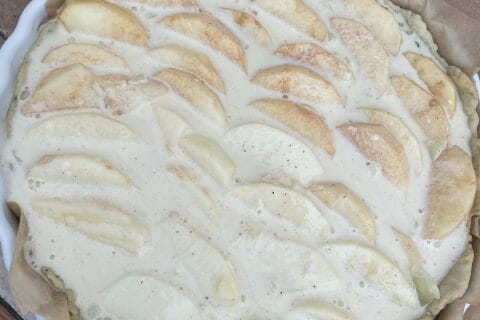 Cliquez pour zoomer ! Tarte au boudin noir et aux pommes Thermomix par Samvlt