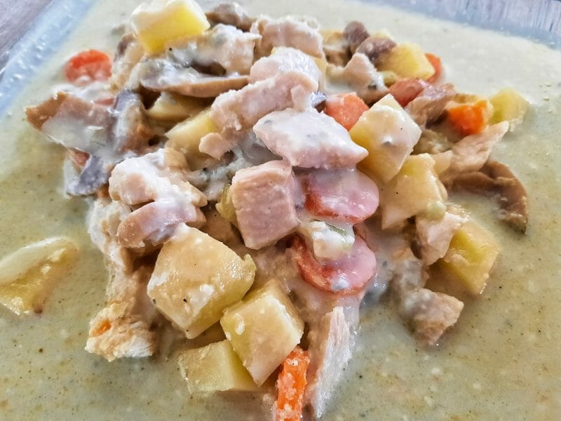 Cliquez pour zoomer ! Blanquette de dinde au bleu d’auvergne Thermomix par misspixel