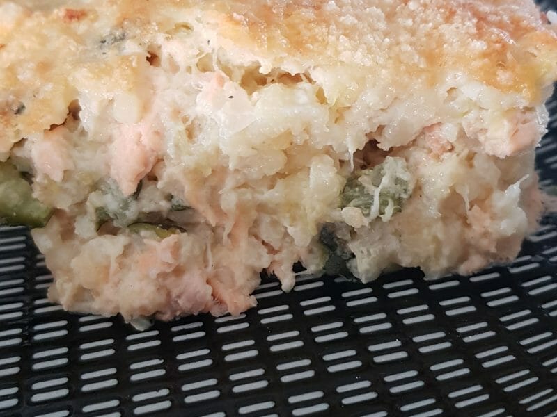Cliquez pour zoomer ! Gratin de perles, saumon et courgettes Thermomix par Faby84