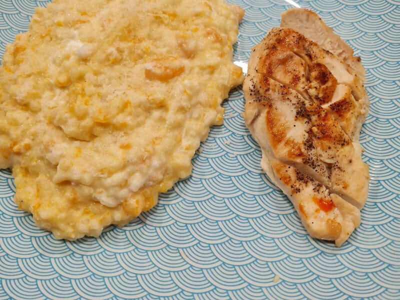 Cliquez pour zoomer ! Risotto butternut et chèvre frais Thermomix par valerie_280