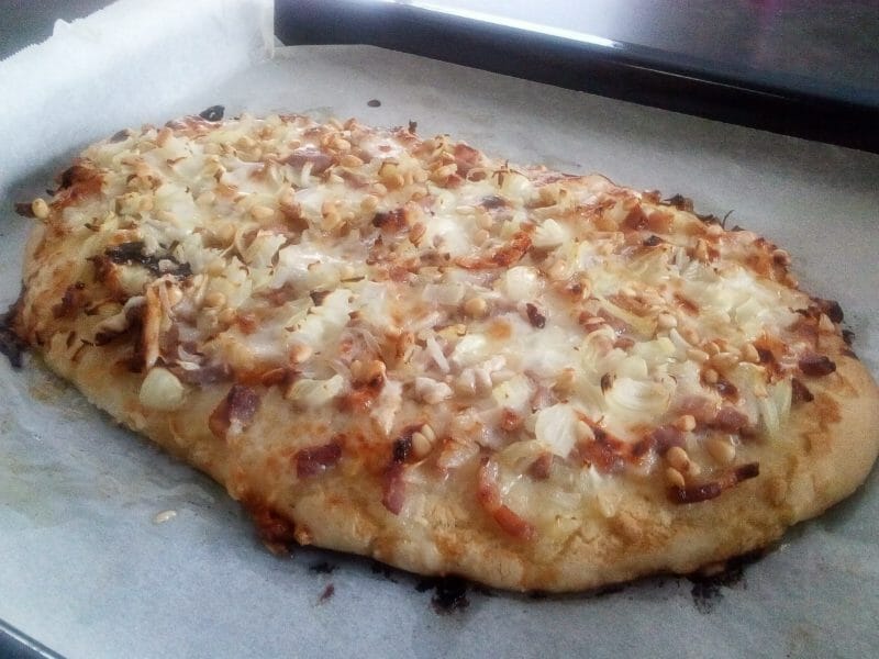 Cliquez pour zoomer ! Fougasse chèvre et lardons Thermomix par jmdegustation