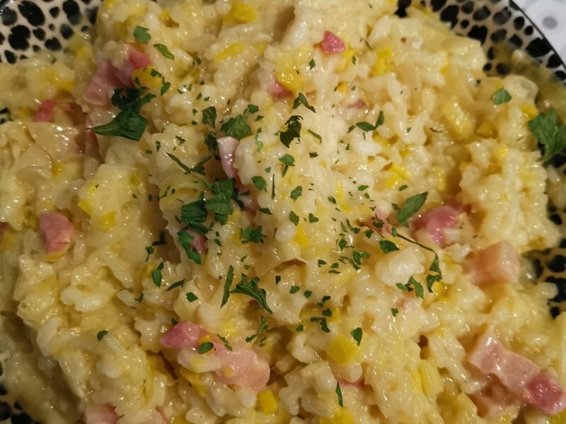 Cliquez pour zoomer ! Risotto poireaux et lardons Thermomix par laetitiaco