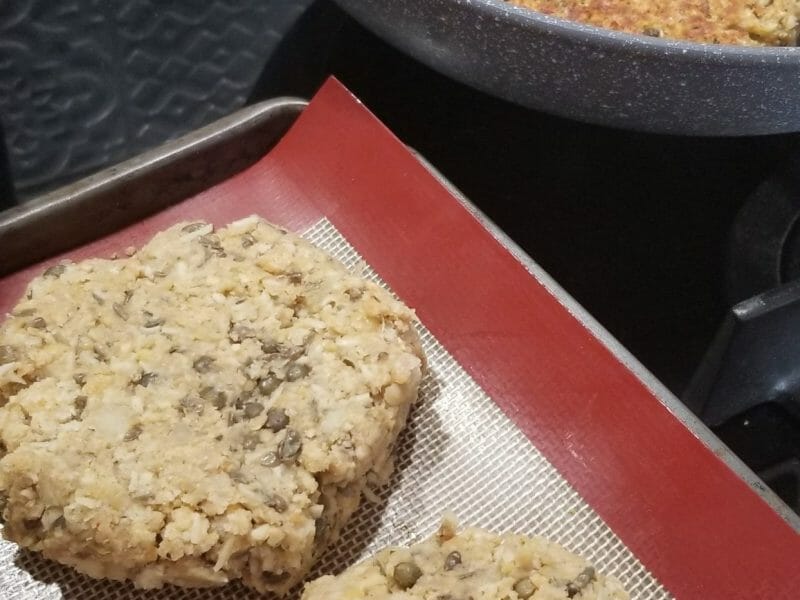 Cliquez pour zoomer ! Steaks lentilles, pois chiches, courgettes Thermomix par peggy_39