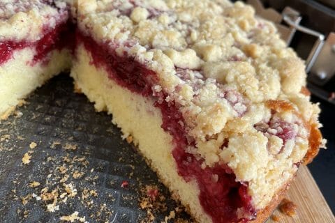 Cliquez pour zoomer ! Crumb cake framboises Thermomix par CLAUTOUR