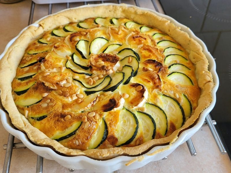 Cliquez pour zoomer ! Tarte courgettes, chèvre et pignons de pin Thermomix par siamois79