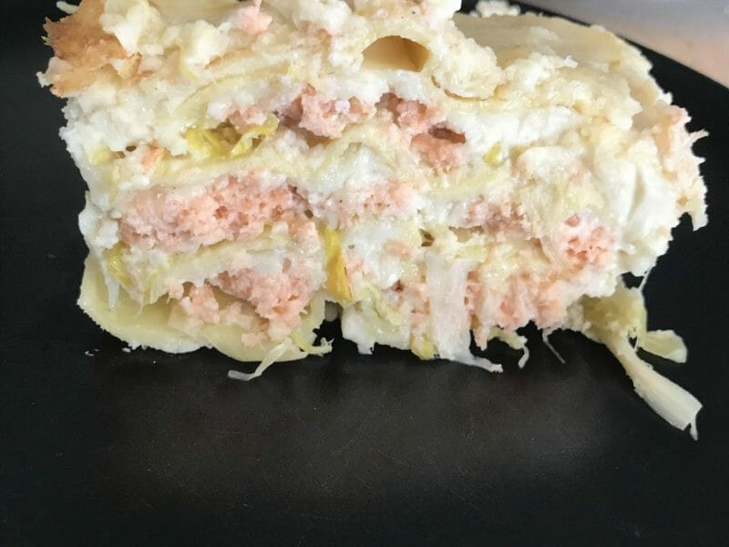 Cliquez pour zoomer ! Lasagnes au saumon et poireaux Thermomix par amandine_366