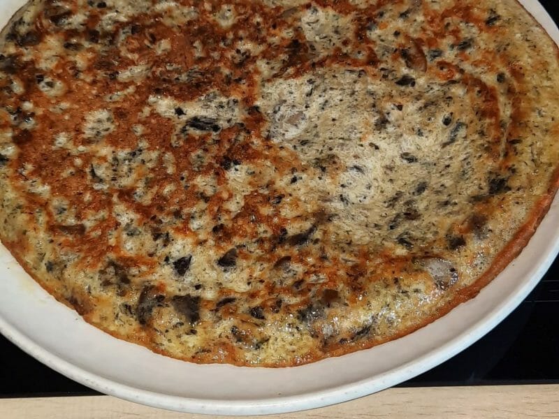 Cliquez pour zoomer ! Tortilla de champignons à l’ail Thermomix par gambuzza