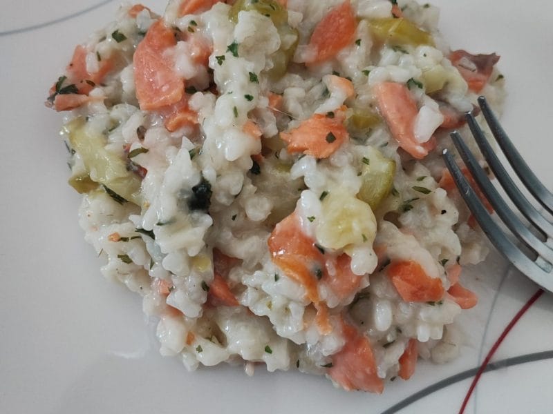 Cliquez pour zoomer ! Risotto courgettes saumon Thermomix par Ophélie