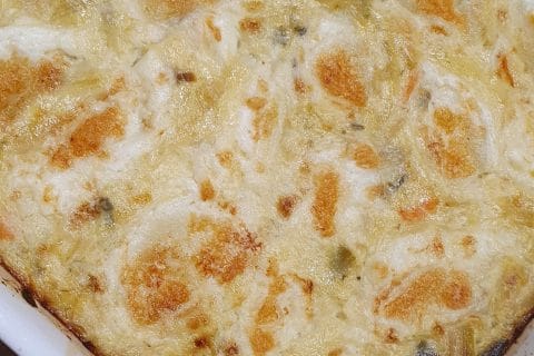 Cliquez pour zoomer ! Flan poireaux, saumon fumé et mozzarella Thermomix par celiline85