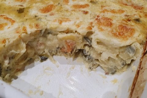 Cliquez pour zoomer ! Flan poireaux, saumon fumé et mozzarella Thermomix par celiline85