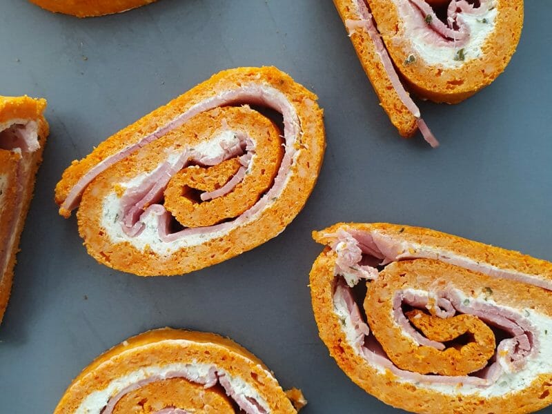 Cliquez pour zoomer ! Roulé à la tomate, saumon et fromage Thermomix par celiline85