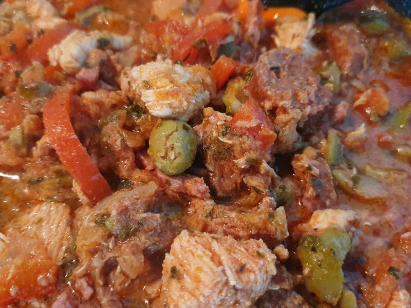 Cliquez pour zoomer ! Sauté de poulet au chorizo Thermomix par celiline85