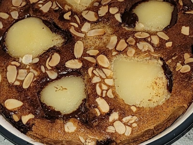 Cliquez pour zoomer ! Tarte aux poires sur lit de chocolat Thermomix par sandrine**
