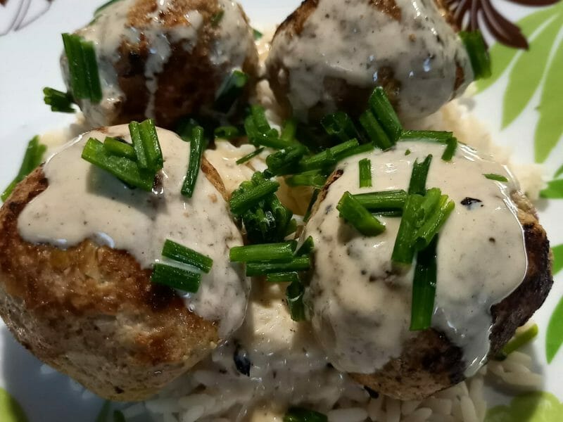 Cliquez pour zoomer ! Boulettes de poireau et boeuf citronné Thermomix par Ninie_cook