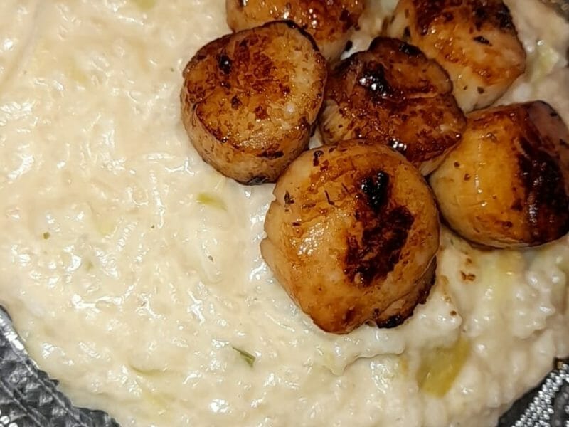 Cliquez pour zoomer ! Risotto aux Saint Jacques et poireaux Thermomix par melodyel