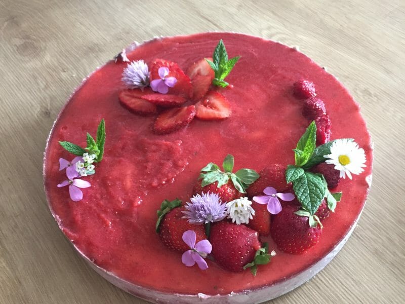 Cliquez pour zoomer ! Bavarois aux fraises Thermomix par Élodie