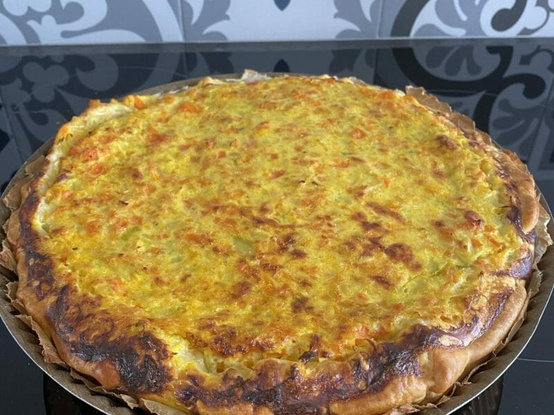 Cliquez pour zoomer ! Tarte courgettes et carottes Thermomix par Cha