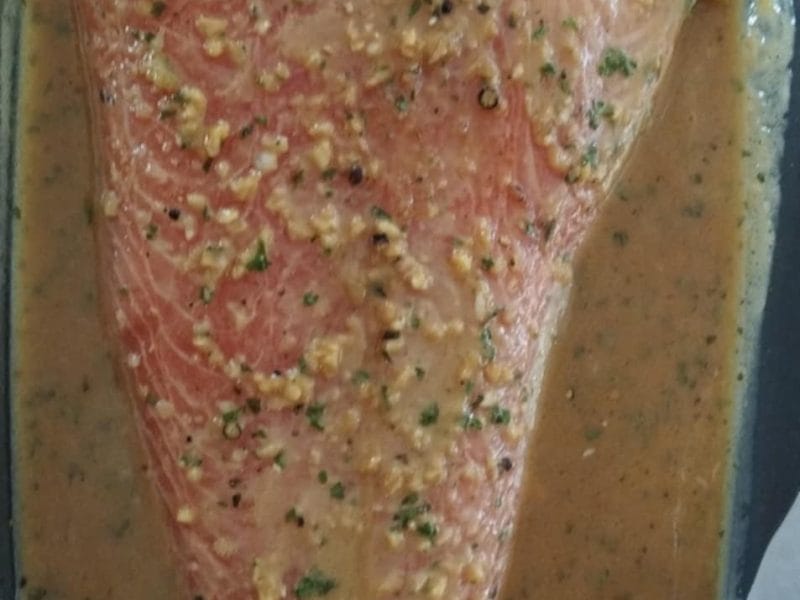 Cliquez pour zoomer ! Saumon au citron et à l’ail Thermomix par Alex57