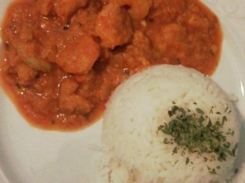 Cliquez pour zoomer ! Curry de crevettes au lait de coco Thermomix par stephanie_577