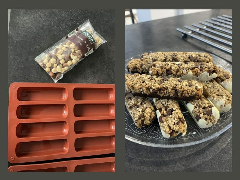 Cliquez pour zoomer ! Barres de céréales à l’avoine, noisettes, banane et chocolat Thermomix par sylviapeixoto