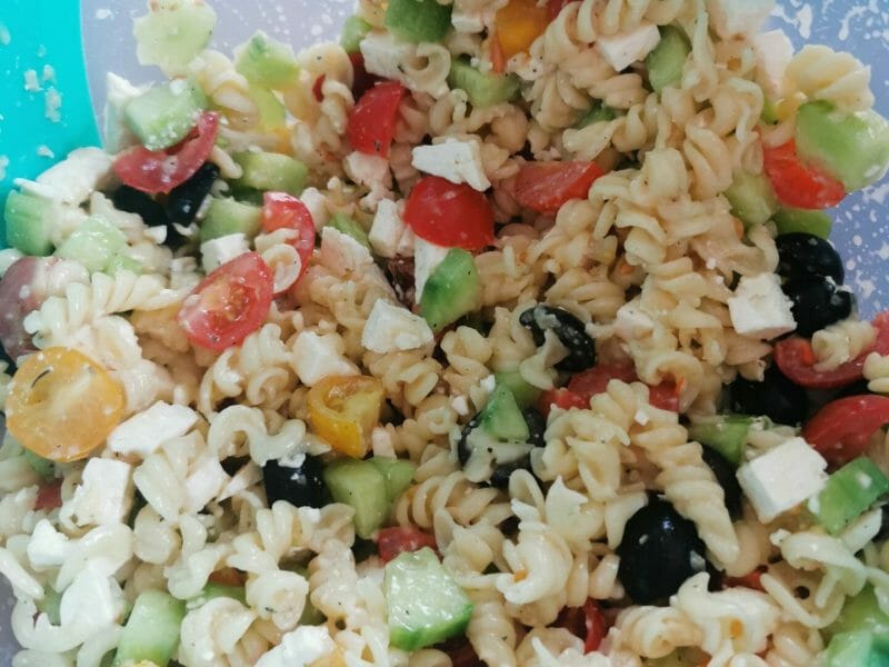 Cliquez pour zoomer ! Salade de pâtes à la grecque Thermomix par alilou30
