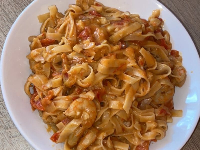 Cliquez pour zoomer ! Spaghettis aux crevettes et à l’ail Thermomix par camiss44