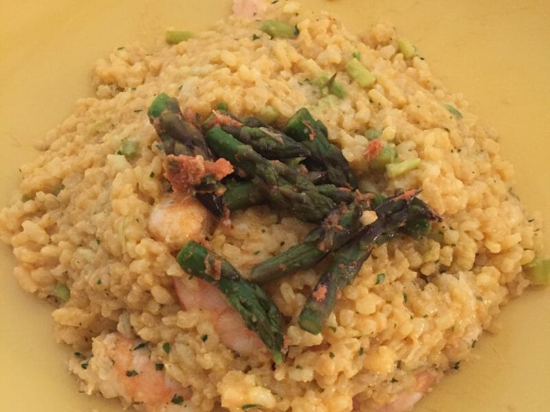 Cliquez pour zoomer ! Risotto aux crevettes et asperges Thermomix par perla19360