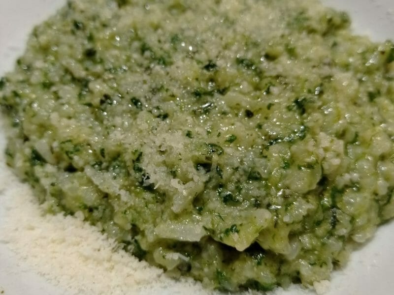 Cliquez pour zoomer ! Risotto au pesto d’épinards et basilic Thermomix par maggie_3