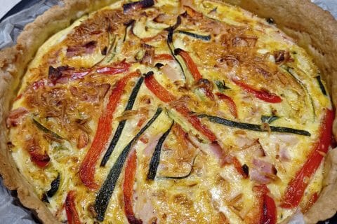 Cliquez pour zoomer ! Quiche poivrons et courgettes Thermomix par maggie_3