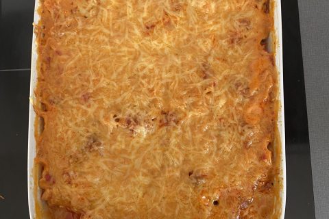 Cliquez pour zoomer ! Gratin de torsades aux merguez Thermomix par socooksocute