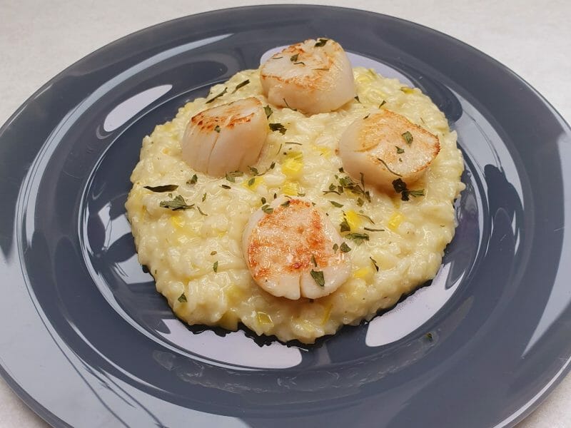 Cliquez pour zoomer ! Risotto aux Saint Jacques et poireaux Thermomix par coraline_patrice