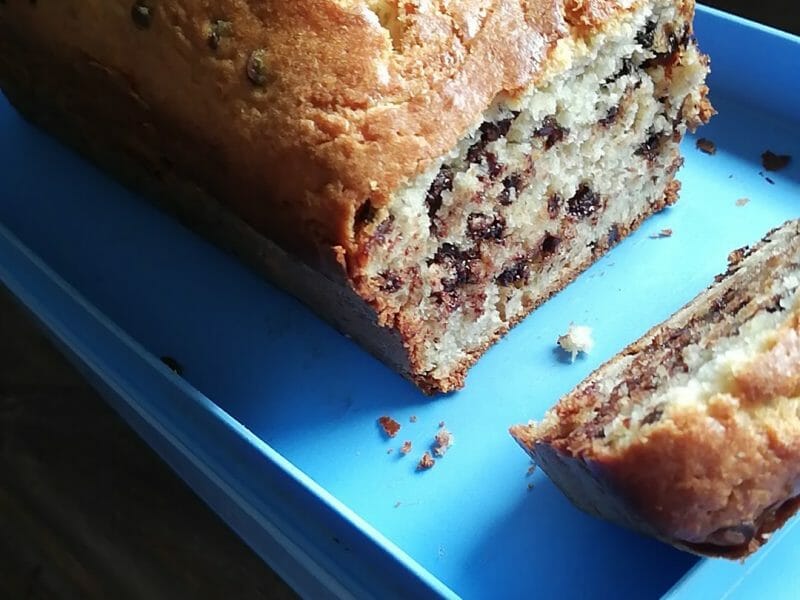 Cliquez pour zoomer ! Cake banane et pépites de chocolat Thermomix par melanie_466