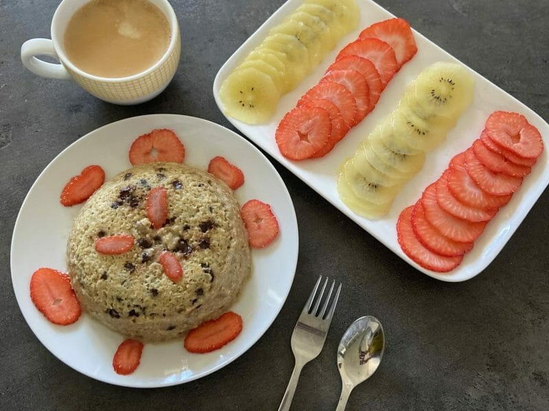 Cliquez pour zoomer ! Bowl cake banane et pépites de chocolat Thermomix par safyanes3