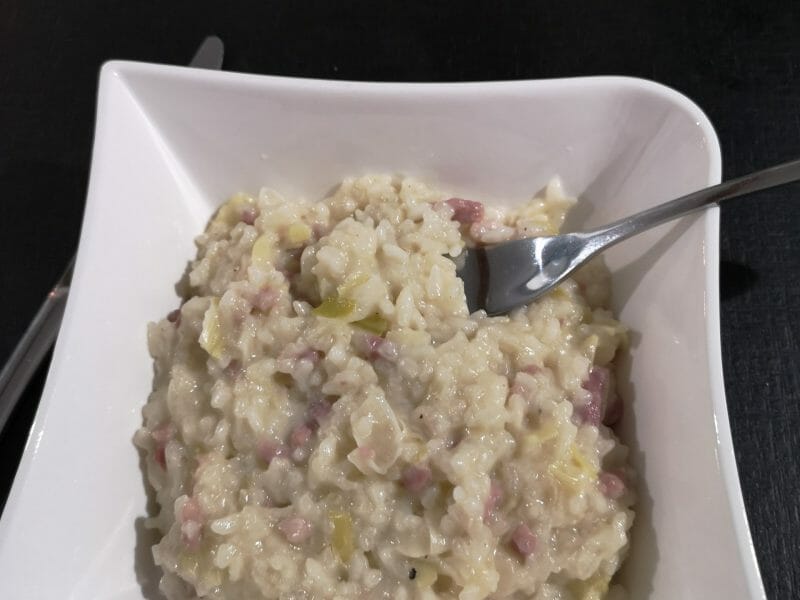 Cliquez pour zoomer ! Risotto poireaux et lardons Thermomix par jessica68560