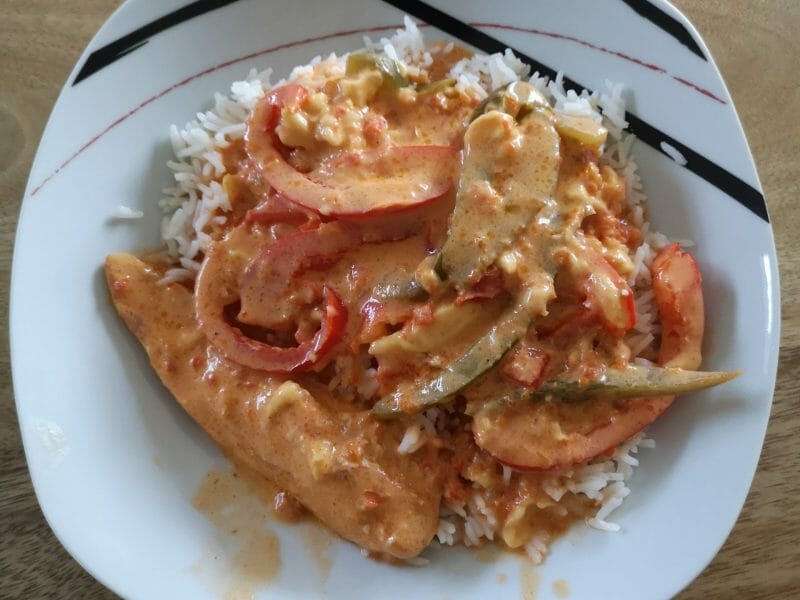 Cliquez pour zoomer ! Poulet à la crème de poivrons Thermomix par benathi