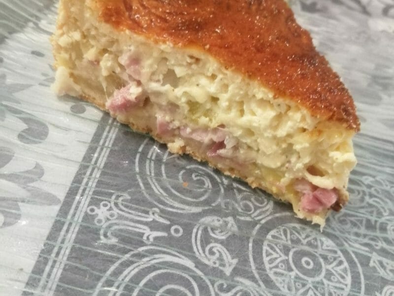 Cliquez pour zoomer ! Gâteau poireaux, lardons et fromage Thermomix par liliecerise
