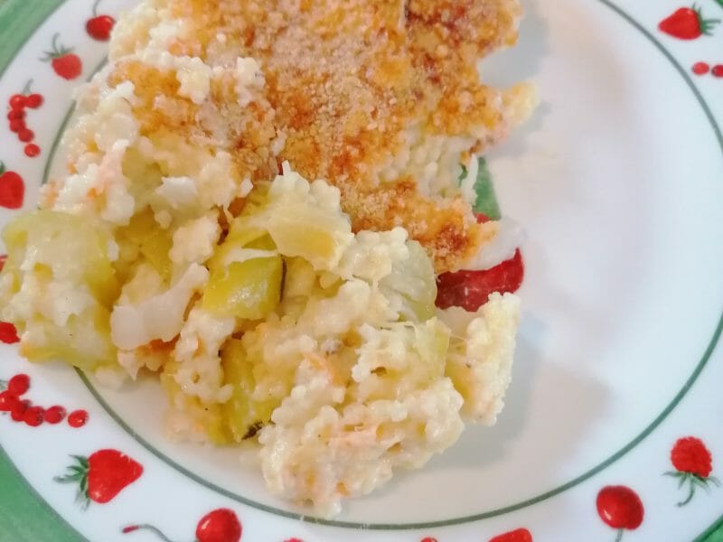 Cliquez pour zoomer ! Gratin de perles, saumon et courgettes Thermomix par cindy_277