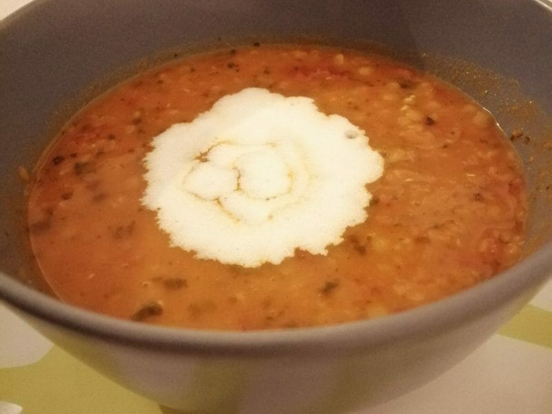 Cliquez pour zoomer ! Soupe de lentilles corail, curry et coco Thermomix par narjyss