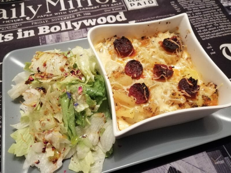 Cliquez pour zoomer ! Gratin de pommes de terre au chorizo Thermomix par melmathys