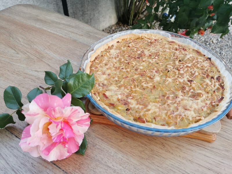 Cliquez pour zoomer ! Tarte aux oignons, lardons et moutarde douce Thermomix par melmathys