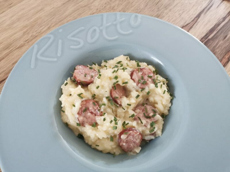 Cliquez pour zoomer ! Risotto à la saucisse fumée et au comté Thermomix par melmathys