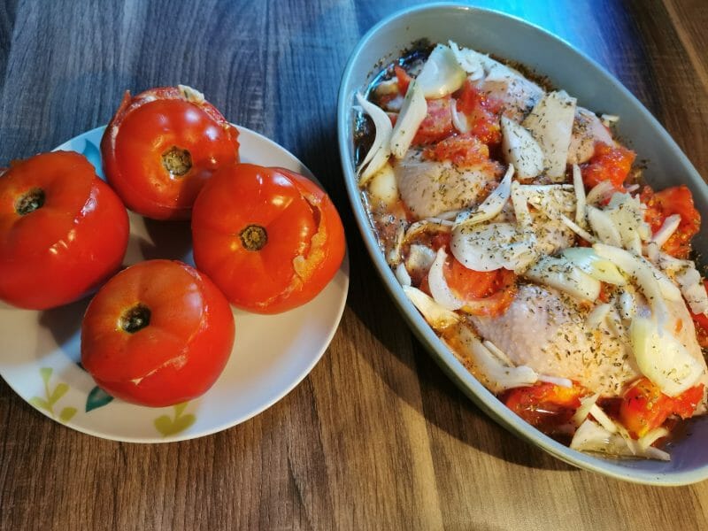 Cliquez pour zoomer ! Tomates farcies au thon Thermomix par melmathys