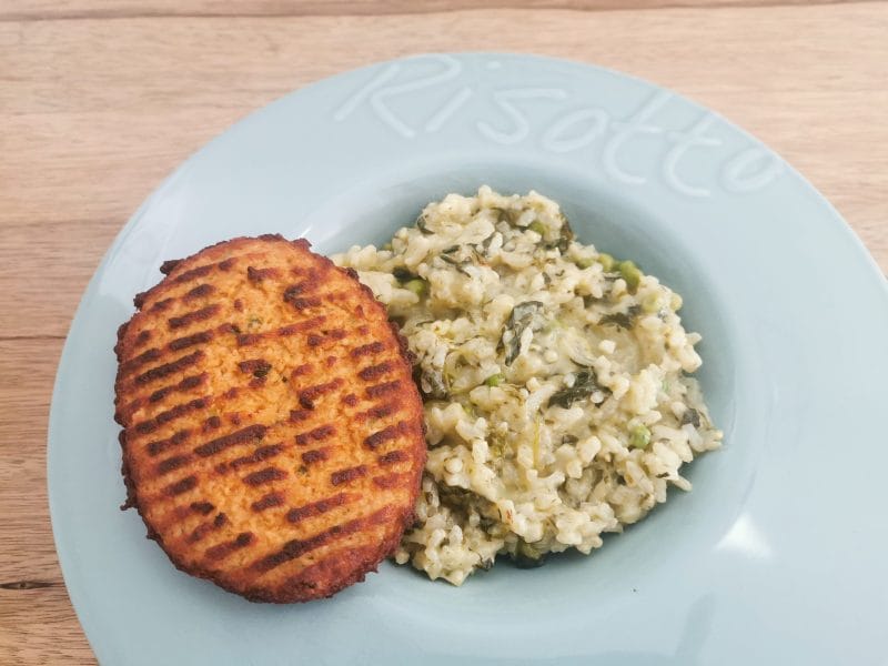 Risotto aux épinards et petits pois au Thermomix - Cookomix