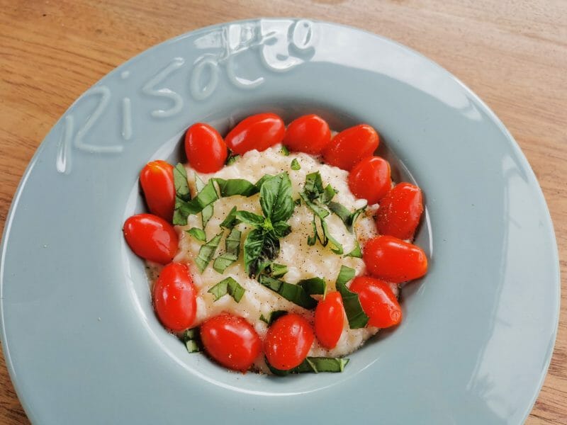 Cliquez pour zoomer ! Risotto tomates cerises basilic Thermomix par melmathys