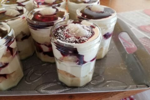 Cliquez pour zoomer ! Tiramisu à l’ananas et son coulis de framboises Thermomix par guilou64
