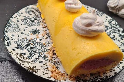 Cliquez pour zoomer ! Bûche glacée mangue et framboise Thermomix par alexpot